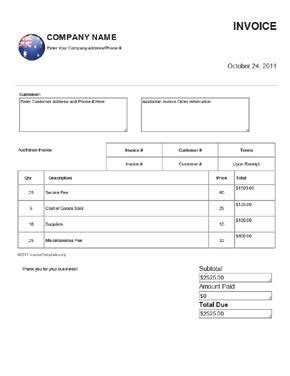 Free Australian Invoice Template | Tax Invoice