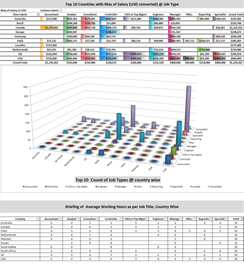 Dashboard to visualize Excel Salaries - by  Neculae Valeriu  - Chandoo.org - Screenshot