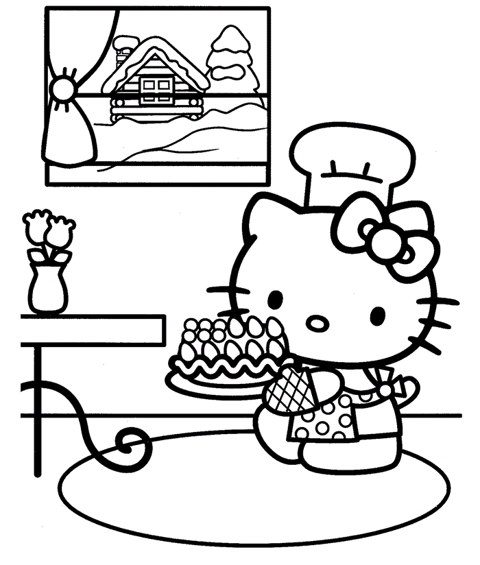 Free Hello Kitty Happy Birthday Coloring Pages Download Free Clip Art Free Clip Art On Clipart Library