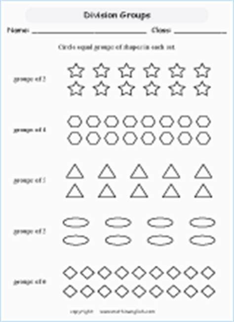Participants can use some of these worksheets online or download them in pdf form. grade 1 division and grouping with pictures math school worksheets for