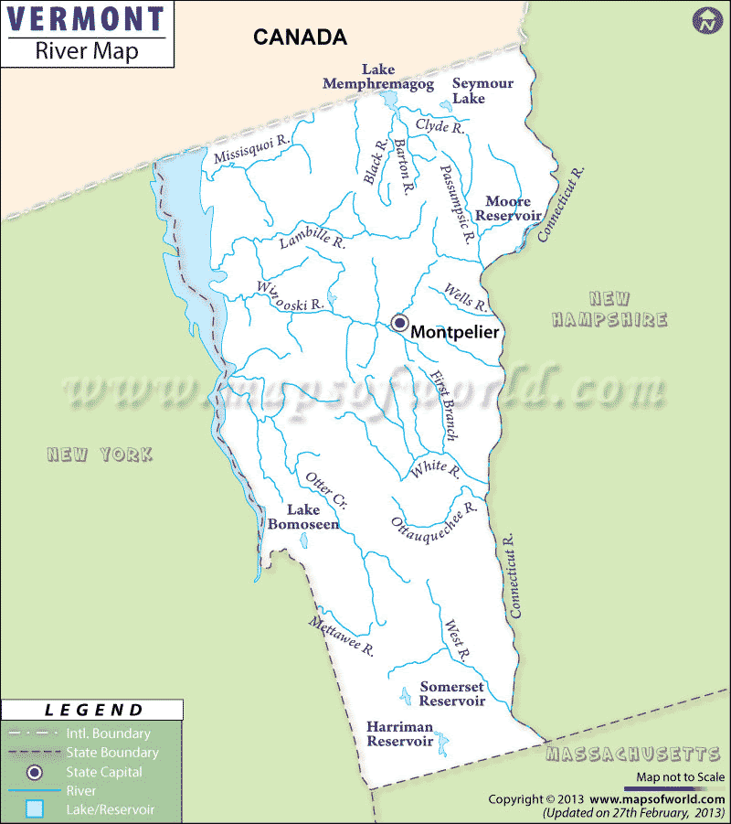 Usa Map Vermont