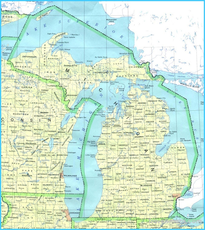 Glen Arbor Michigan Map Where is Michigan ? Michigan Map Location   TravelsMaps.®