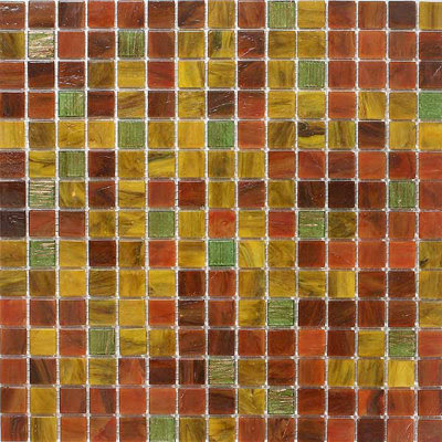 Tesserae Blends 12-7/8 x 12-7/8 Tesserae Glass Tile in Costa Rican Cafe