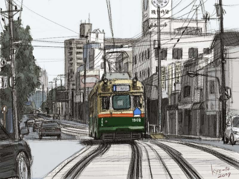 画blog ガブログ 広島電鉄 1900形 旧京都市電 広島県