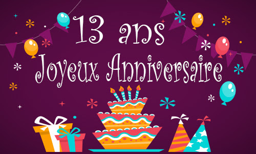 Carte Anniversaire 13 Ans Virtuelle Gratuite A Imprimer