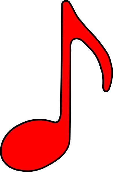 eighth note red clip art  clkercom vector clip art  royalty