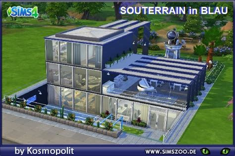 basement  blue house  kosmopolit  blackys sims zoo