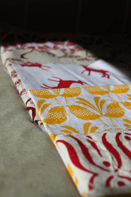 Tequila Sunrise linen quilt