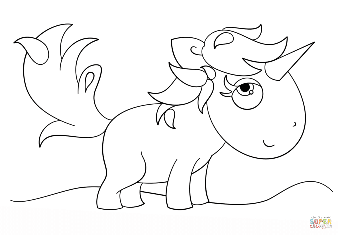 Clicca su disegni da colorare di Unicorno kawaii per visualizzare la versione stampabile o colorala online patibile con iPad e tablet con sistema