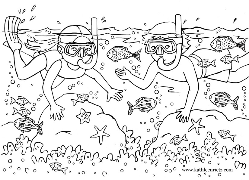Summer fun coloring pages to download and print for free