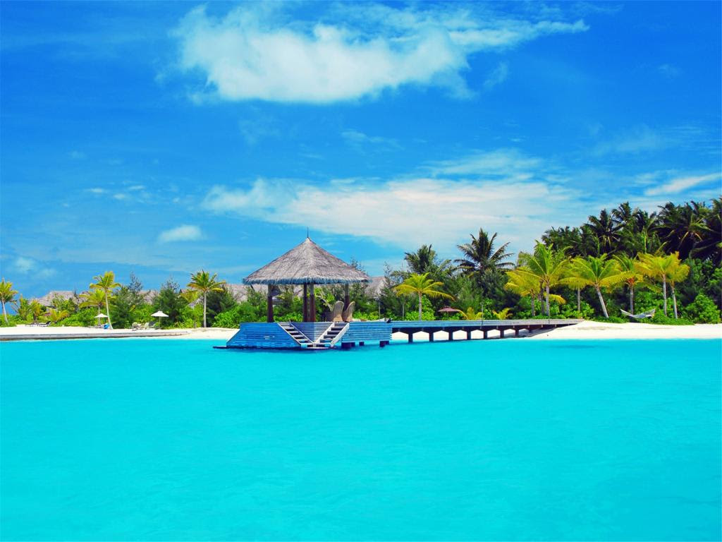 夏日海滩风景 高清图片 壁纸 自然风景 桌面城市