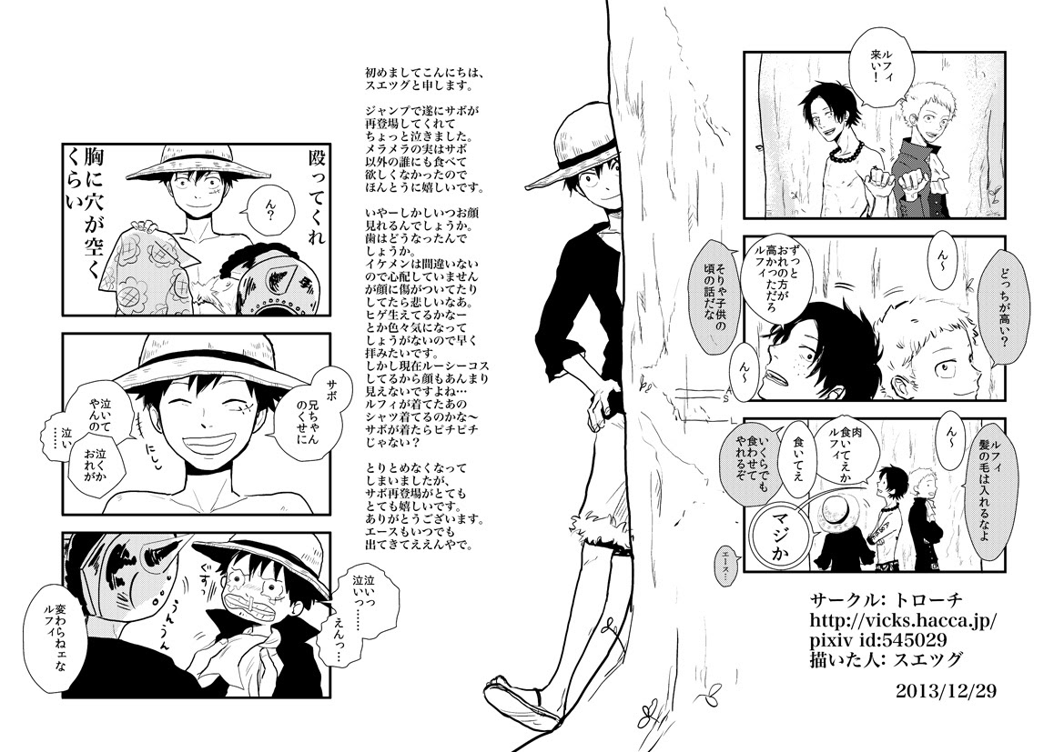 13冬コミで配布したone Pieceのペーパーです 米5号