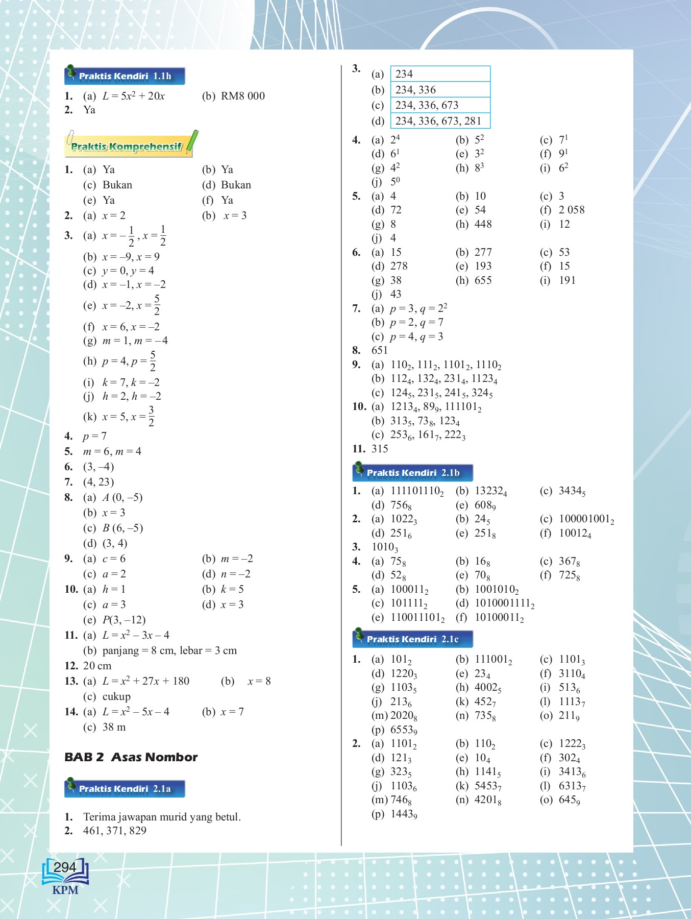 Jawapan Buku Teks Matematik Tingkatan 2 Anyflip