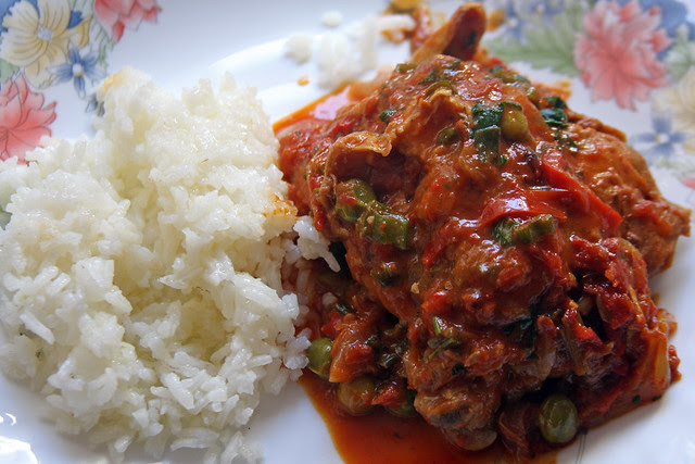 Pollo a la Portuguesa con Arroz