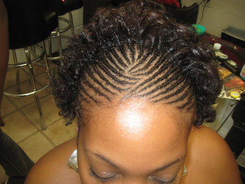 cornrows with sew-in