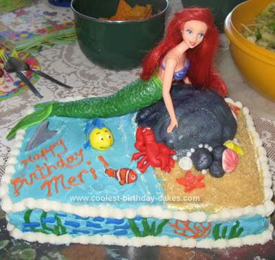  Mermaid Birthday Party on Little Mermaid Pool Party Birthday Cake 95   Pool Party Birthday