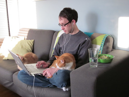 Jon & the kitties