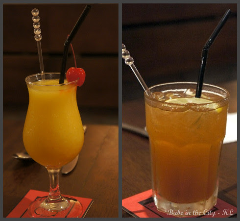 Mango Juice and Iced Lemon Tea