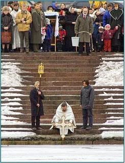 Blessing the river at Epiphany