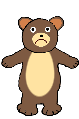 くま 茶色クマ 月の輪熊 ぬいぐるみクマ 動物のイラスト素材 無料テンプレート