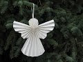 DIY ACCORDION 3D PAPER ANGEL Christmas decoration