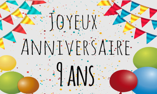 Image Joyeux Anniversaire Fille 9 Ans