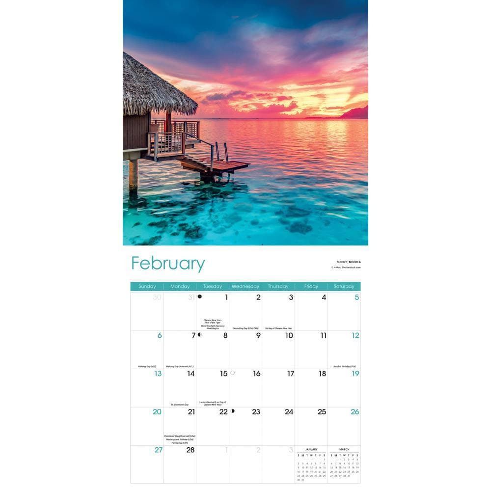 Sunrise Sunset 2022 Wall Calendar by Carousel Calendars - Calendar Club ...
