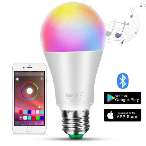 E27 10W LED Lampe RGB 8 Farbe Mit Bluetooth SMD APP Smart ...