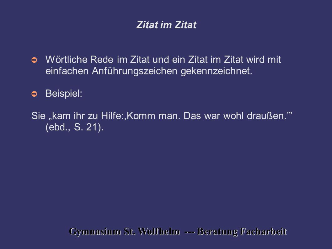 Zitieren und Paraphrasieren