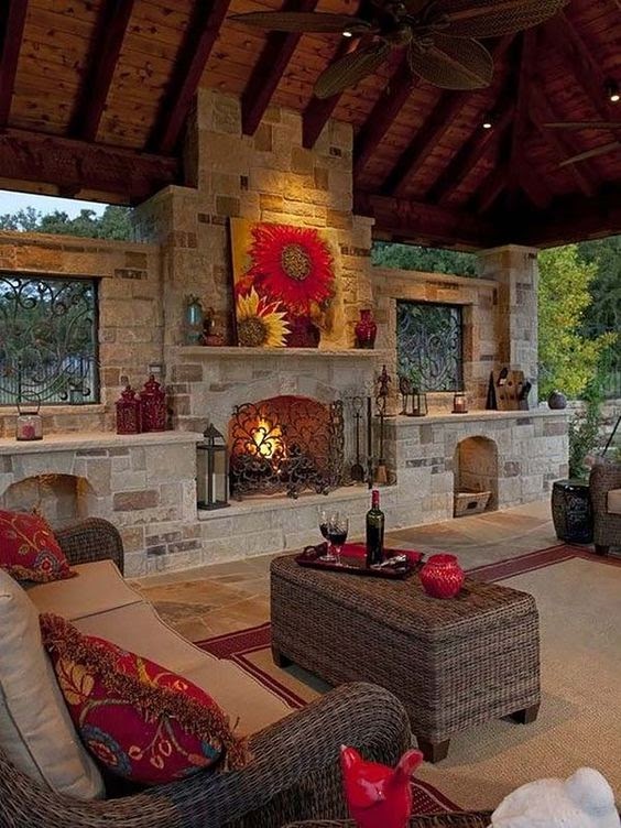 Outdoor Fire Pit Chimney Hood - 70 Outdoor Fireplace Designs For Men - Cool Fire Pit Ideas / From midcentury modern to southwe.