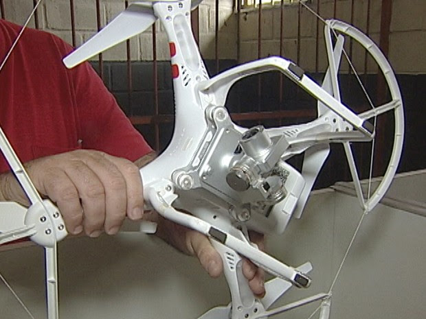 Drone Uberaba mulher susto disco voador (Foto: Reprodução/ TV Integração)