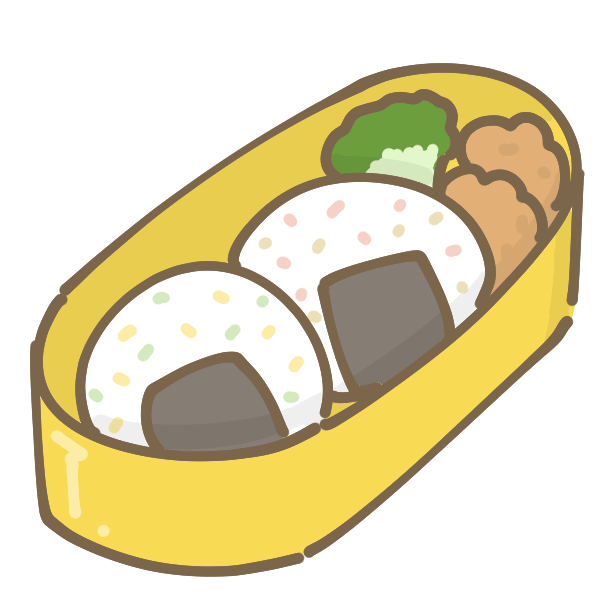 おにぎり弁当のイラスト かわいいフリー素材が無料のイラストレイン