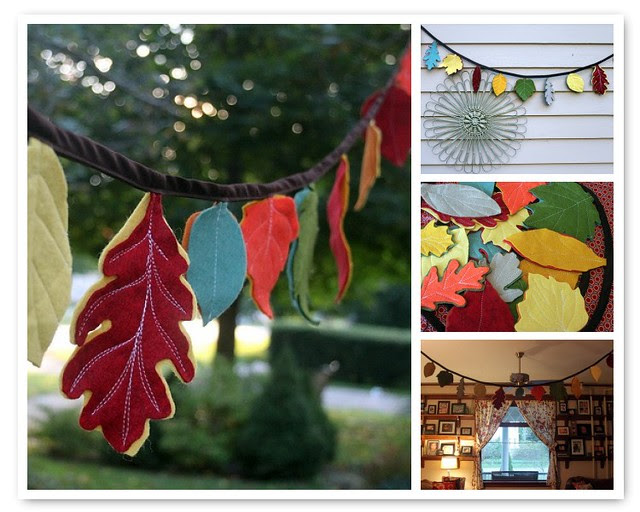 Felt Leaf Garland