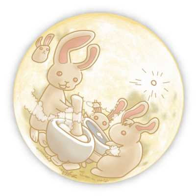 月のうさぎイラスト素材 見本 Kmsys卯年賀状イラスト素材集