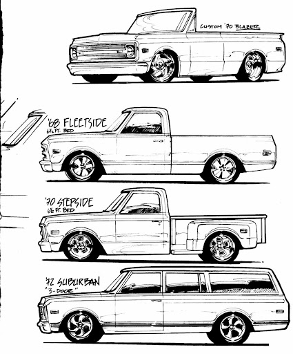 Truck Chevy Drawings