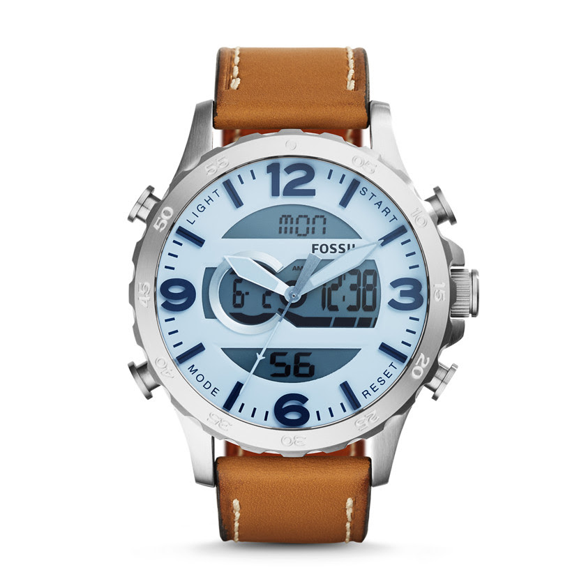 JR1492 - Nate Analog-Digital Leather Watch â Light Brown