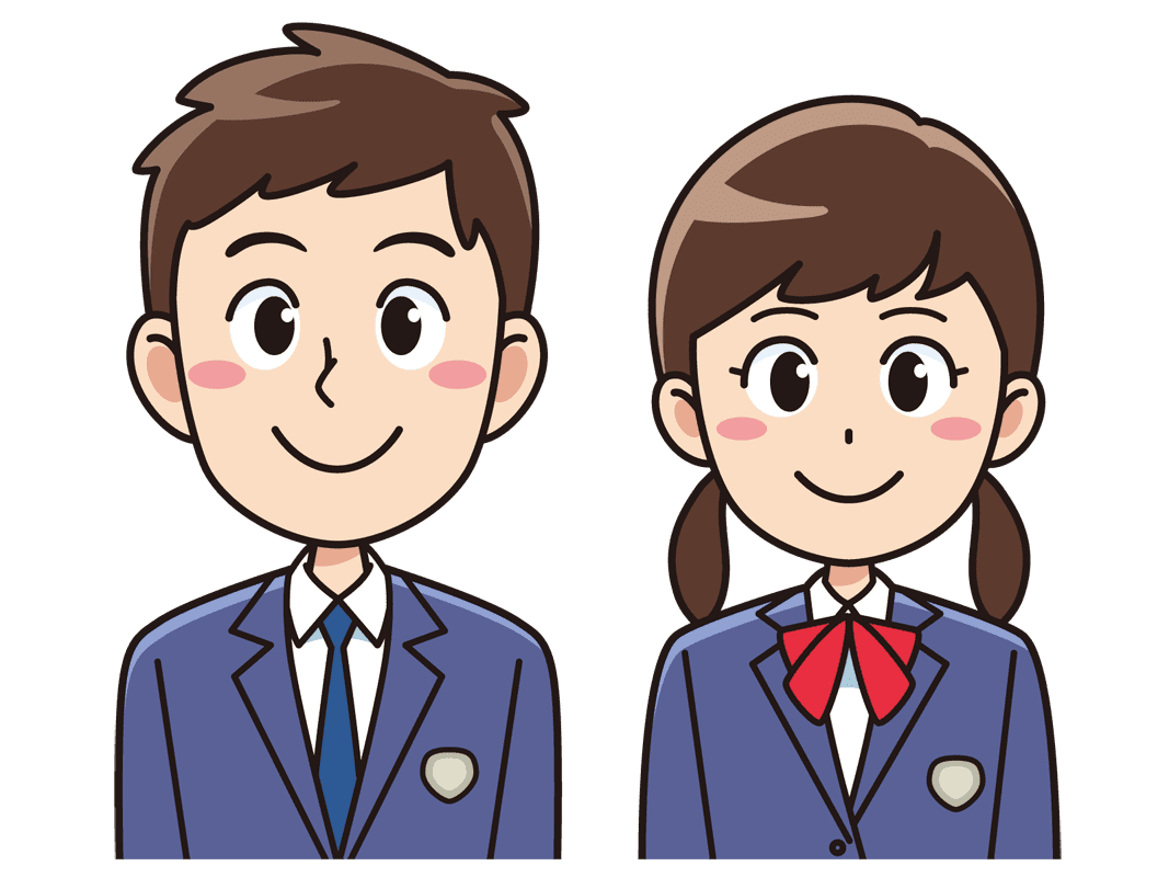制服を着た高校生の男女 無料イラスト素材 イラスト素材図鑑