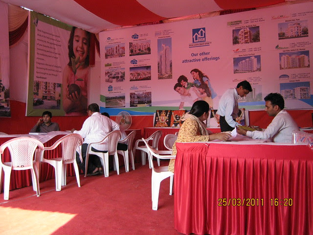 Property buyers in the site booking office of DSK Gandhakosh Baner Pune