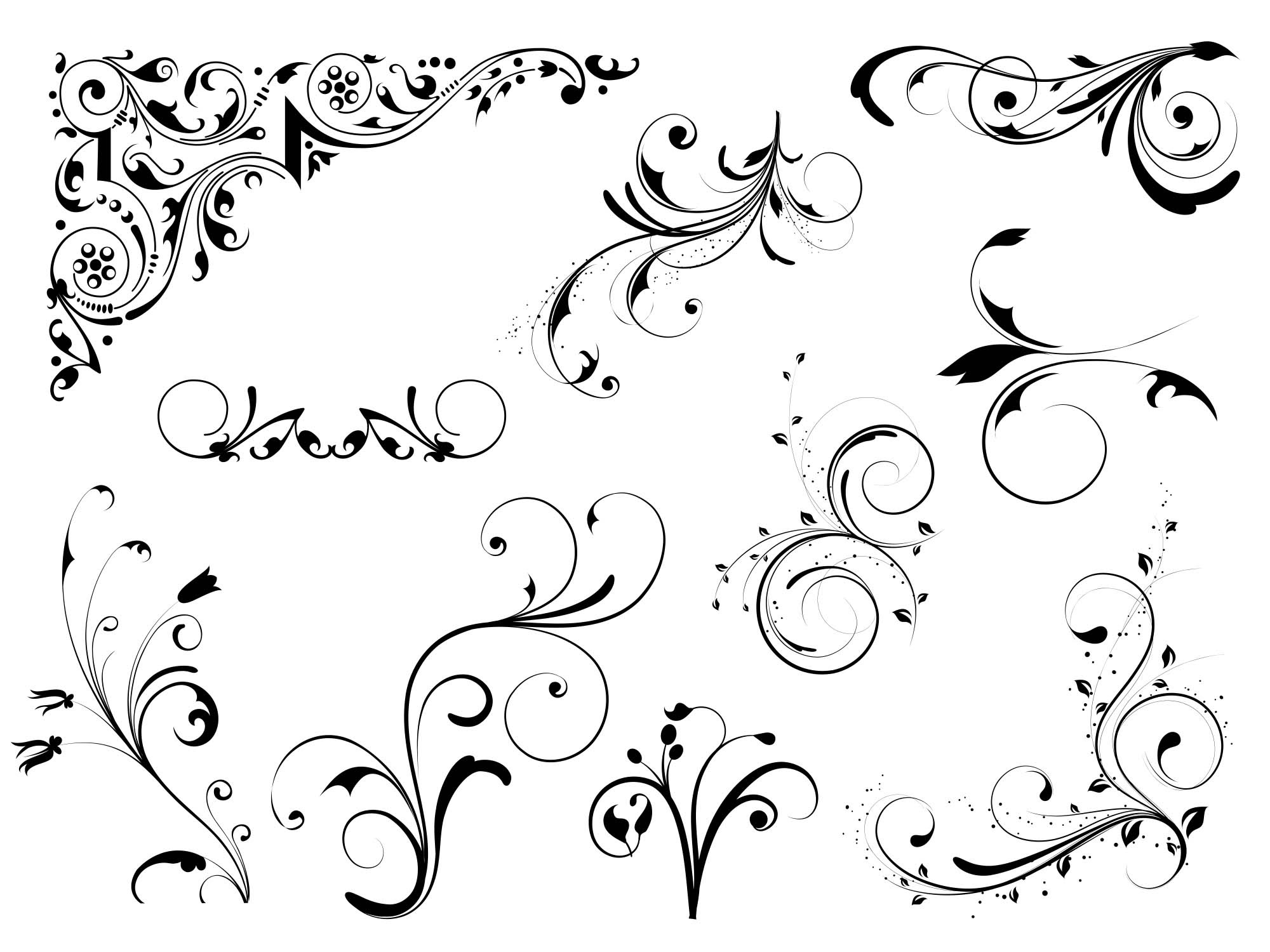 Download Free Floral Vector Design Elements Ai Eps Svg