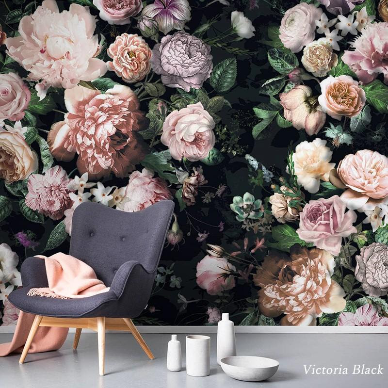 おしゃれ 壁紙 6035a Vd4 輸入壁紙 内装 壁紙 クロス 撮影 花柄 紙 のり付き ドイツ製 ピンク 薔薇 バラ ローズ 花 花柄 フラワー 植物 ヴィクトリアブラック 6035a Vd4 Kgerp014 ビニールカーテンのcレンジャー 大注目の