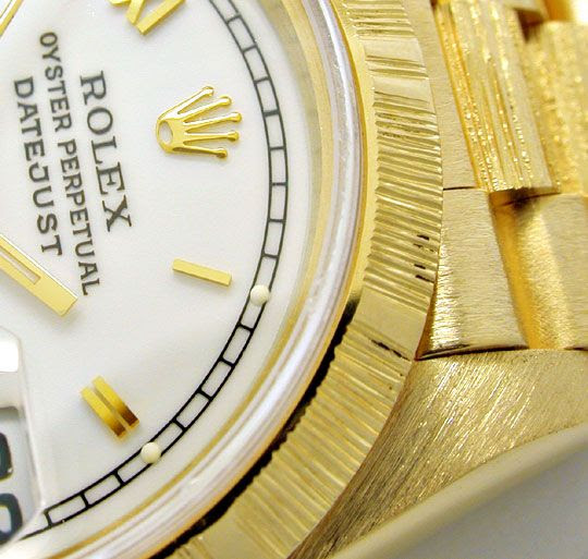 Originalfoto ROLEX DATEJUST DAMENUHR GELBGOLD BORKE 13.000€ NEUZUST.