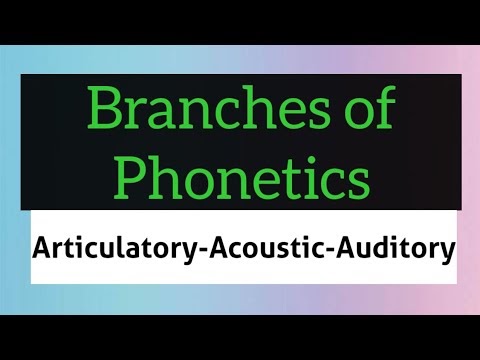 Branches of Phonetics। Articulatory-Acoustic-Auditory easy and short discussion।