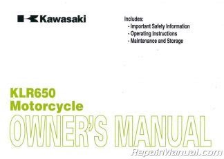 Download Kawasaki Klr650 2007 Service Repair Manual