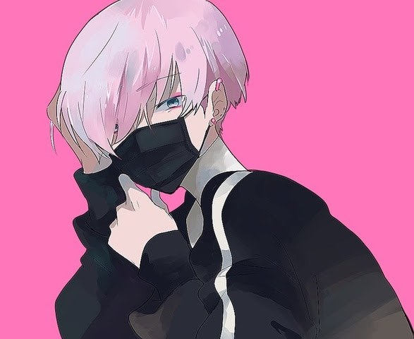 Tinami イラスト 黒マスク男子