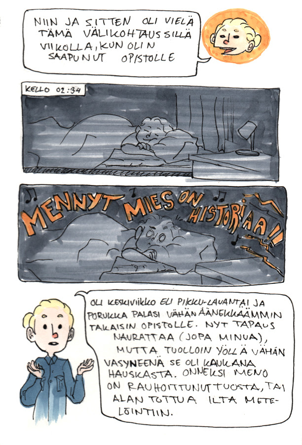Kirjailtua Sarjakuvaelmaa Pikkulauantai