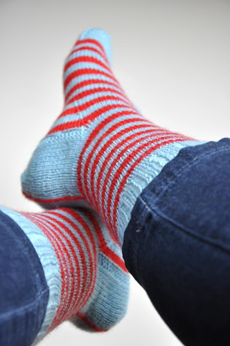 Finished 2. pair of Burning stripes socks-5
