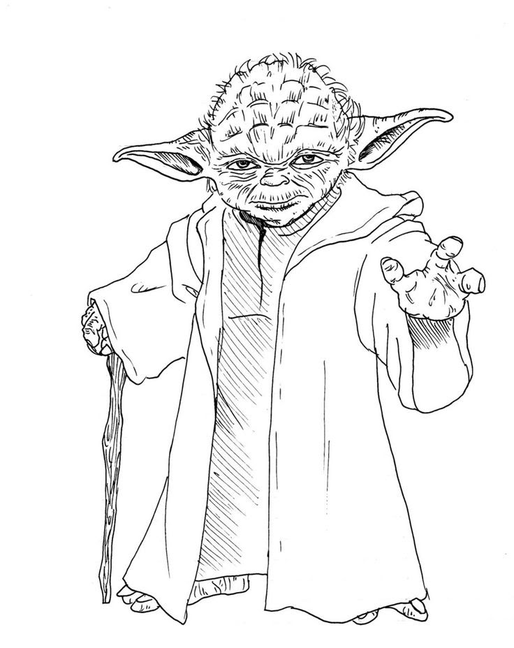Download Star wars yoda coloring pages download and print for free