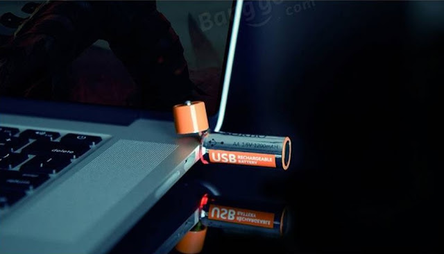  Li-po Battery USB Rechargeable 1 Hour Quick Charging AA 4PCS SORBO 1.5V 1200mAh 