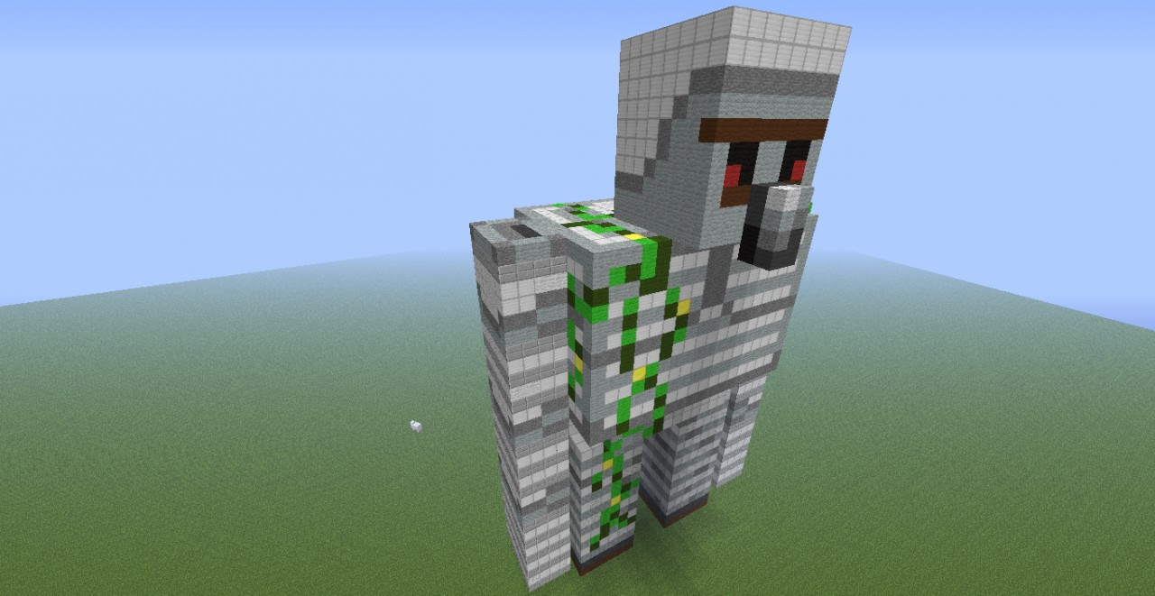Iron Golem 3D Scale Statue Minecraft Project