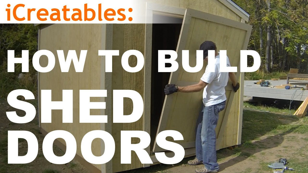 how to build a shed - part 10 - shed door building - youtube